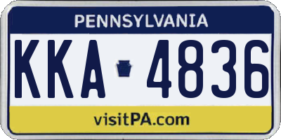 PA license plate KKA4836