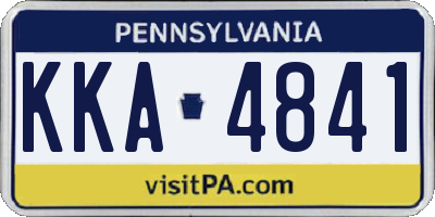 PA license plate KKA4841