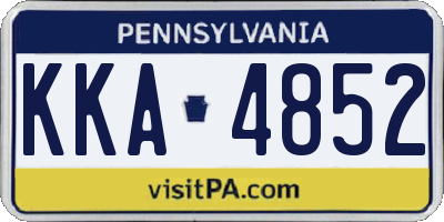 PA license plate KKA4852