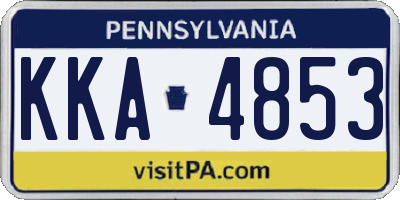 PA license plate KKA4853