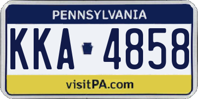 PA license plate KKA4858