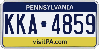PA license plate KKA4859