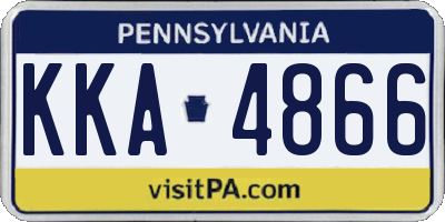 PA license plate KKA4866