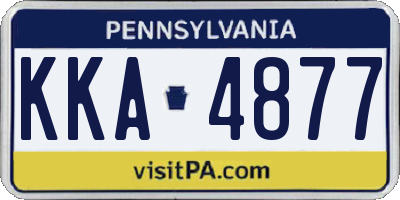PA license plate KKA4877