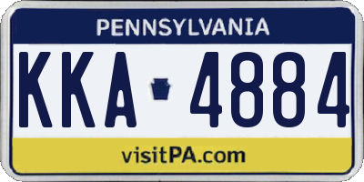 PA license plate KKA4884