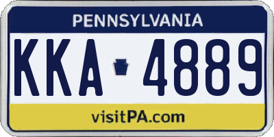 PA license plate KKA4889