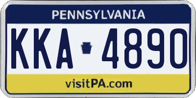 PA license plate KKA4890