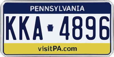 PA license plate KKA4896