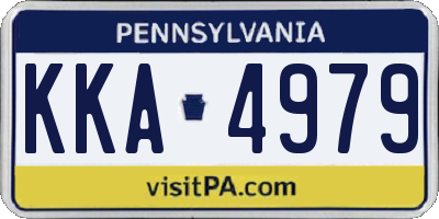 PA license plate KKA4979