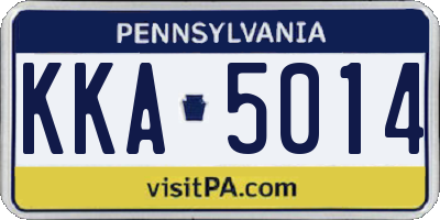 PA license plate KKA5014