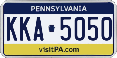 PA license plate KKA5050