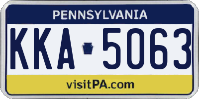 PA license plate KKA5063