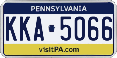 PA license plate KKA5066