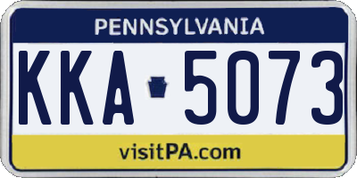 PA license plate KKA5073