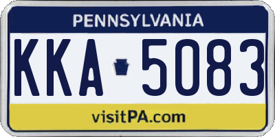 PA license plate KKA5083