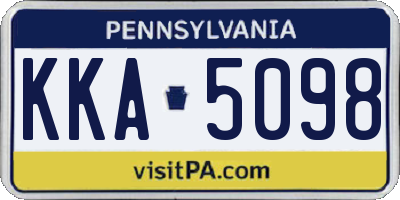 PA license plate KKA5098