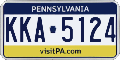 PA license plate KKA5124