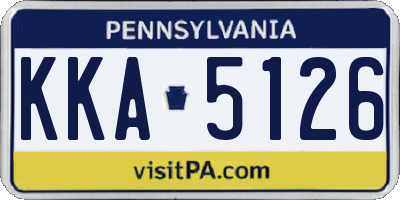 PA license plate KKA5126