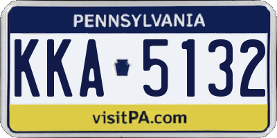 PA license plate KKA5132