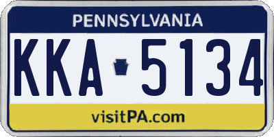 PA license plate KKA5134