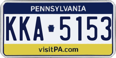 PA license plate KKA5153