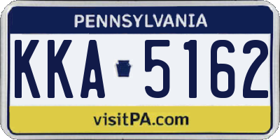PA license plate KKA5162