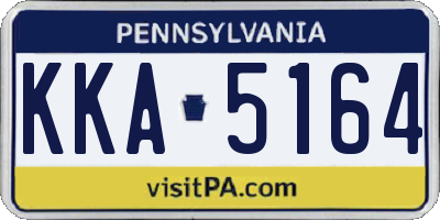 PA license plate KKA5164
