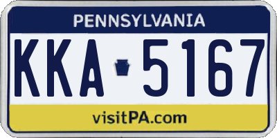 PA license plate KKA5167