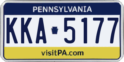 PA license plate KKA5177