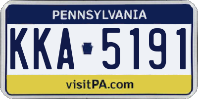 PA license plate KKA5191