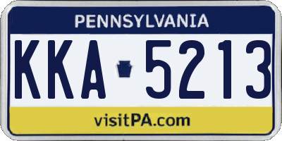 PA license plate KKA5213