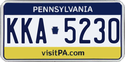 PA license plate KKA5230