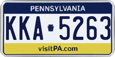 PA license plate KKA5263