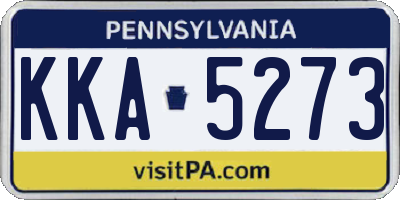 PA license plate KKA5273