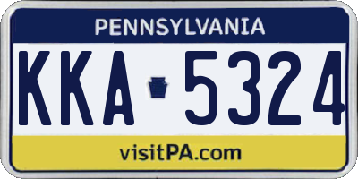 PA license plate KKA5324