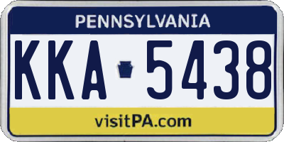 PA license plate KKA5438