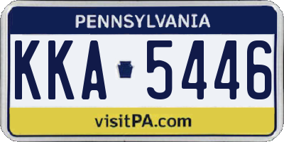 PA license plate KKA5446