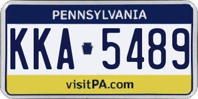 PA license plate KKA5489