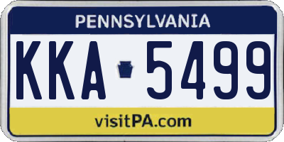 PA license plate KKA5499
