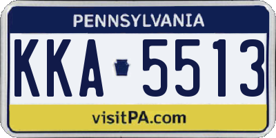 PA license plate KKA5513