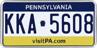 PA license plate KKA5608