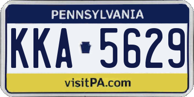 PA license plate KKA5629