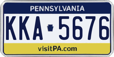PA license plate KKA5676