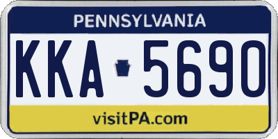 PA license plate KKA5690