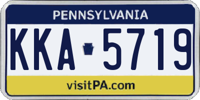 PA license plate KKA5719