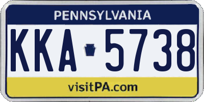 PA license plate KKA5738