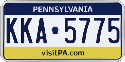 PA license plate KKA5775