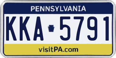 PA license plate KKA5791
