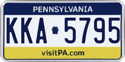 PA license plate KKA5795