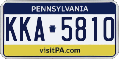 PA license plate KKA5810